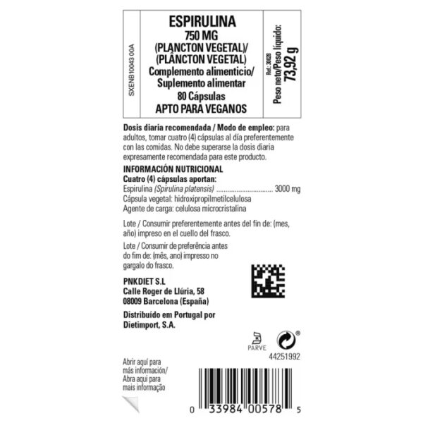 SOLGAR SPIRULINA 750 80CAPS