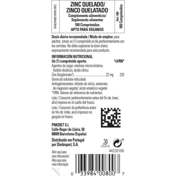 SOLGAR ZINC QUELADO 100 COMP