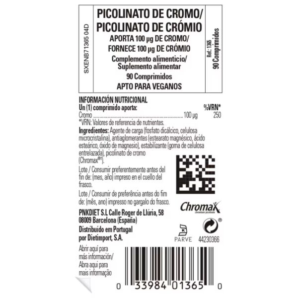 SOLGAR PICOLINATO CROMO 100 MG 90 COMP